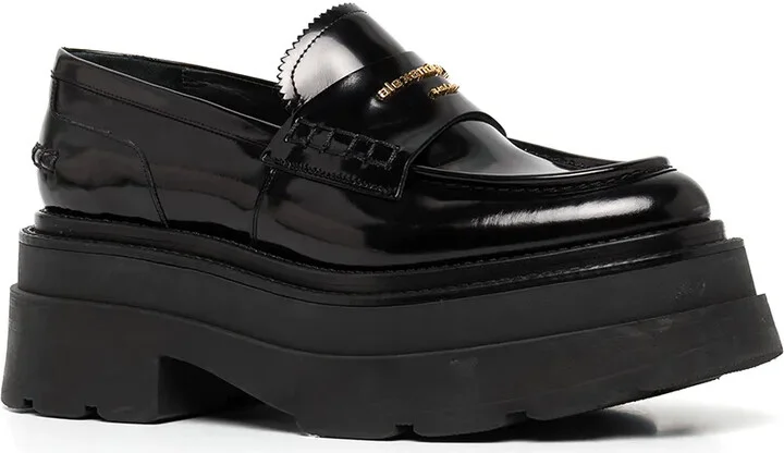 Chunky Sole Leather Loafers - Image 2