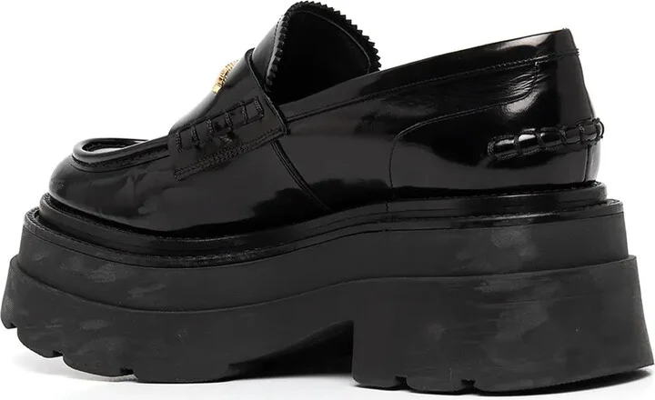 Chunky Sole Leather Loafers - Image 3