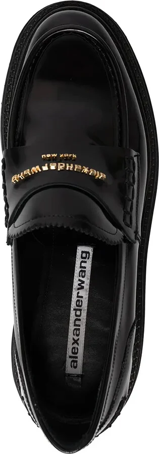 Chunky Sole Leather Loafers - Image 4