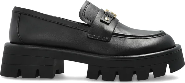 Chunky-Sole Leather Loafers