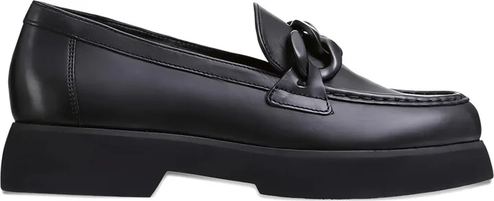 Chunky-Sole Leather Loafers