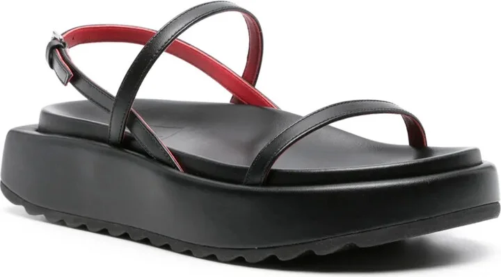 Chunky-Sole Leather Sandals - Image 2