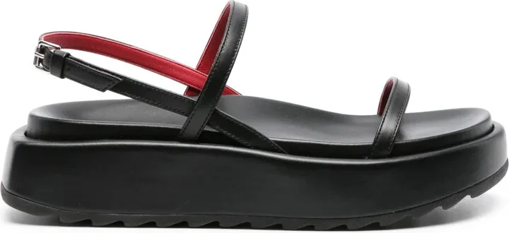 Chunky-Sole Leather Sandals