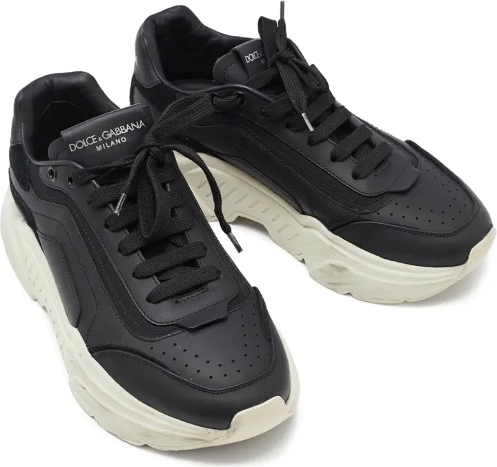 Chunky-Sole Leather Sneakers - Image 2