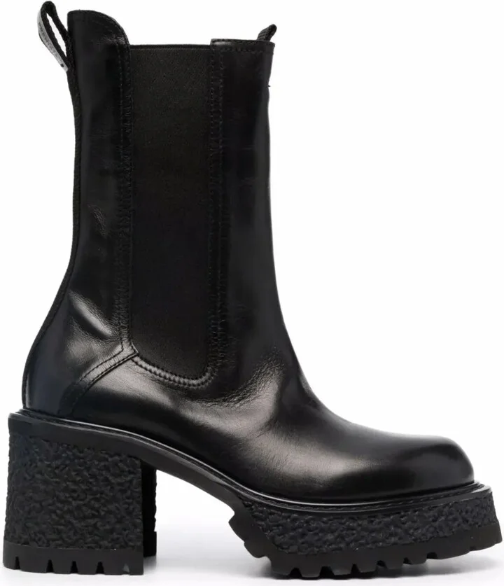 Chunky-Sole Slip-On Boots