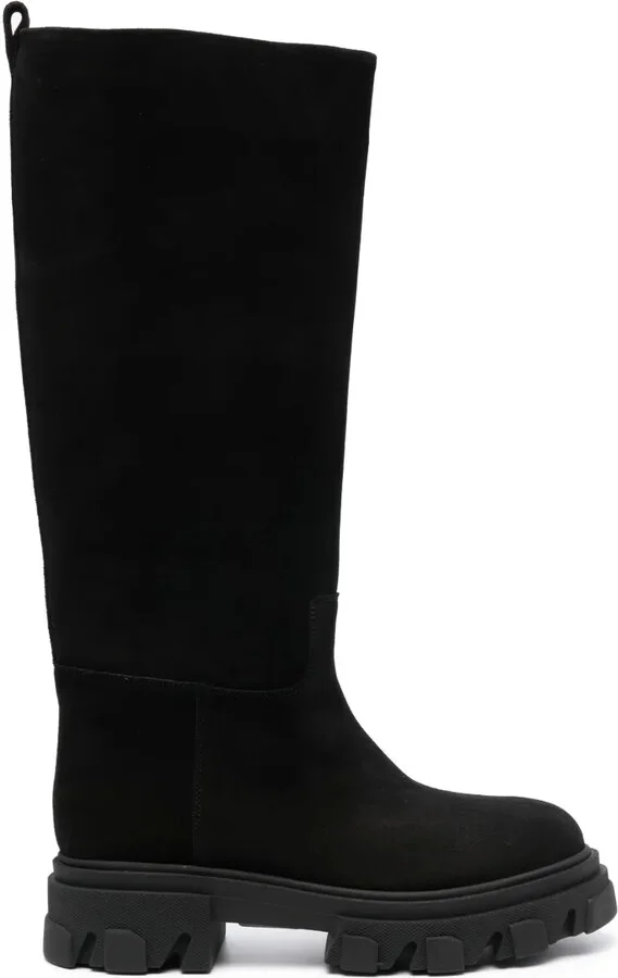 Chunky-Sole Suede Boots