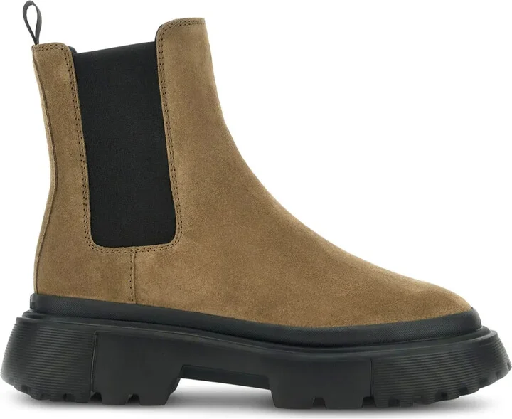 chunky-sole suede Chelsea boots
