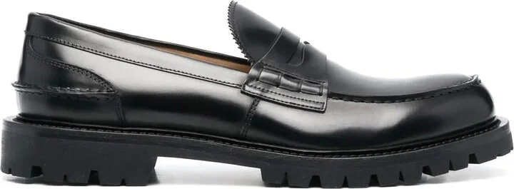Chunky-Soled Leather Loafers