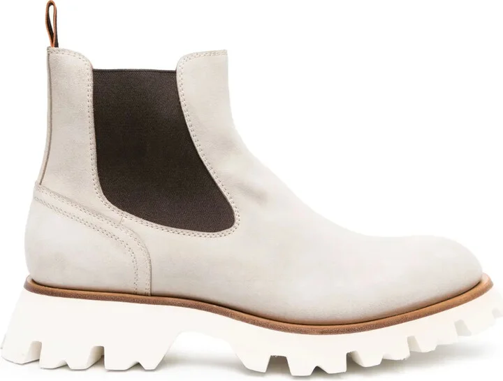 chunky suede Chelsea boots