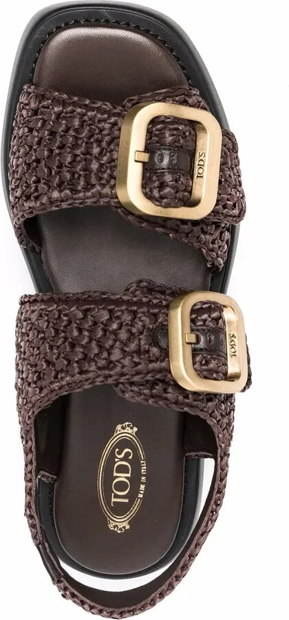 Chunky Woven Raffia Sandals - Image 4