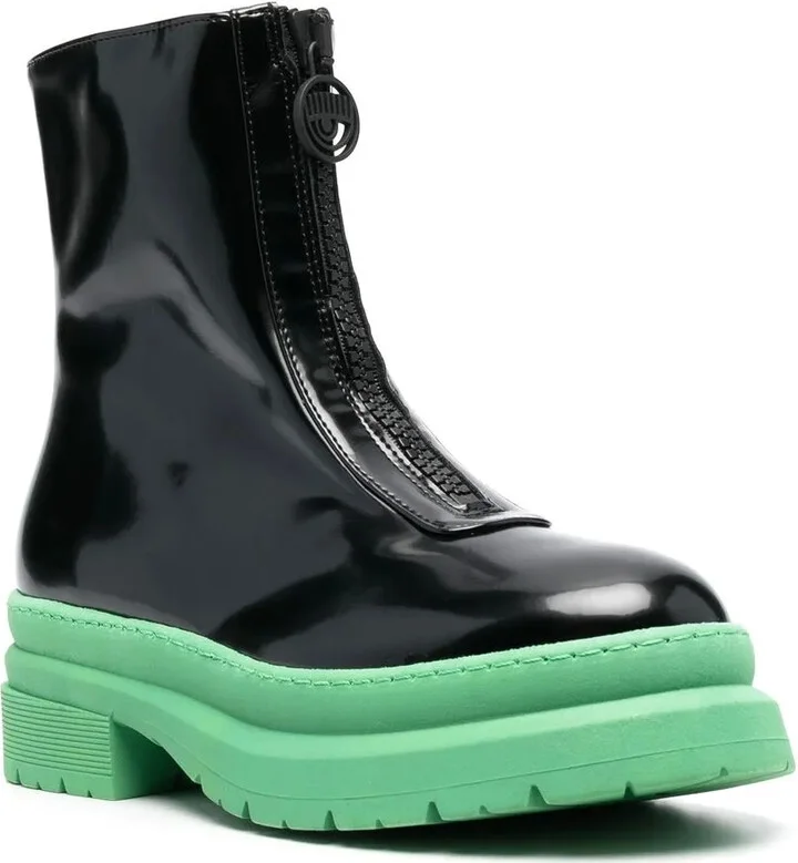 Chunky Zip-Up 60mm Boots - Image 2