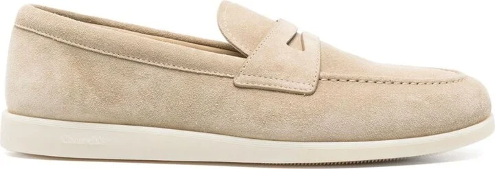 Church'S Beige Suede Loafers