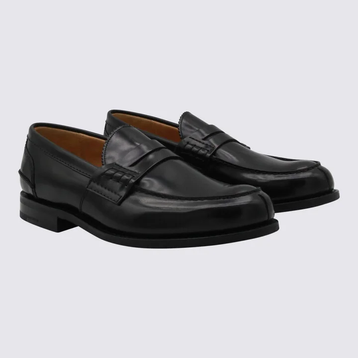 Church'S Black Leather Loafers - Image 2