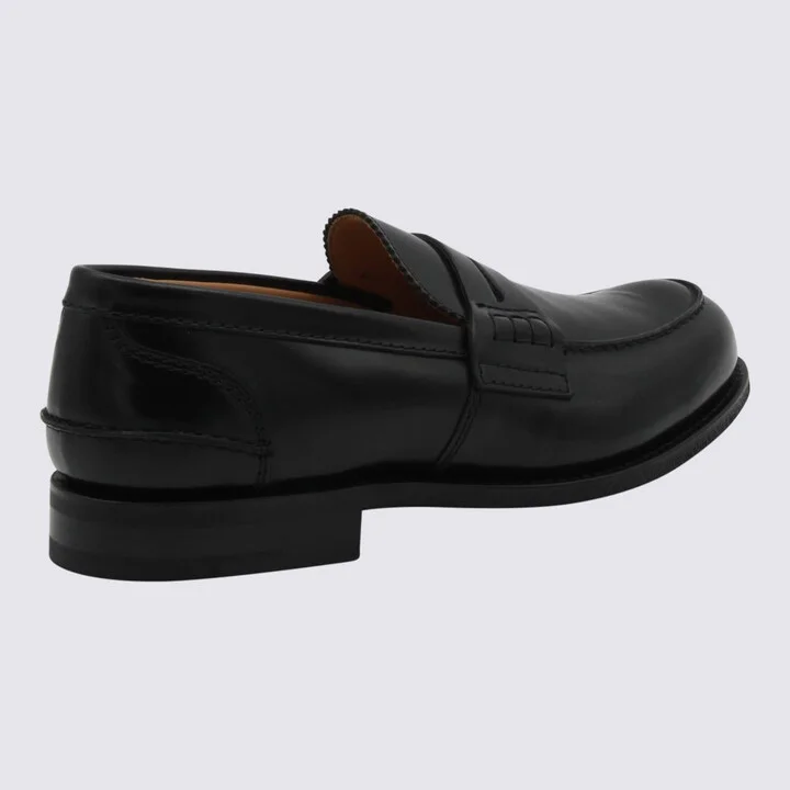 Church'S Black Leather Loafers - Image 3