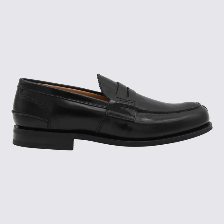 Church'S Black Leather Loafers