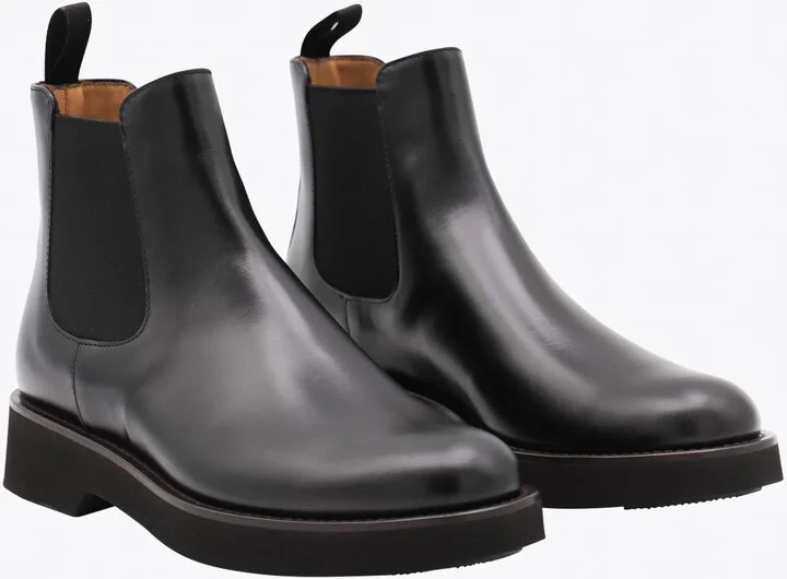 Church'S Black Leather Monmouth Boots - Image 2