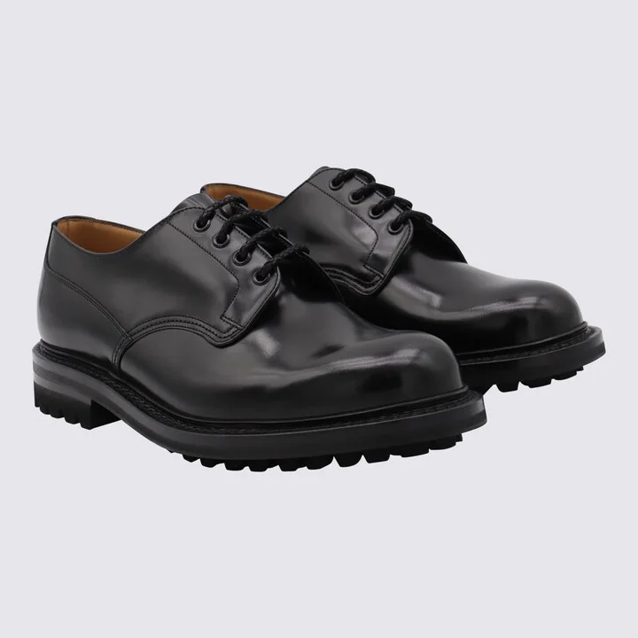 Church'S Black Leather Neil Lace Up Shoes - Image 2