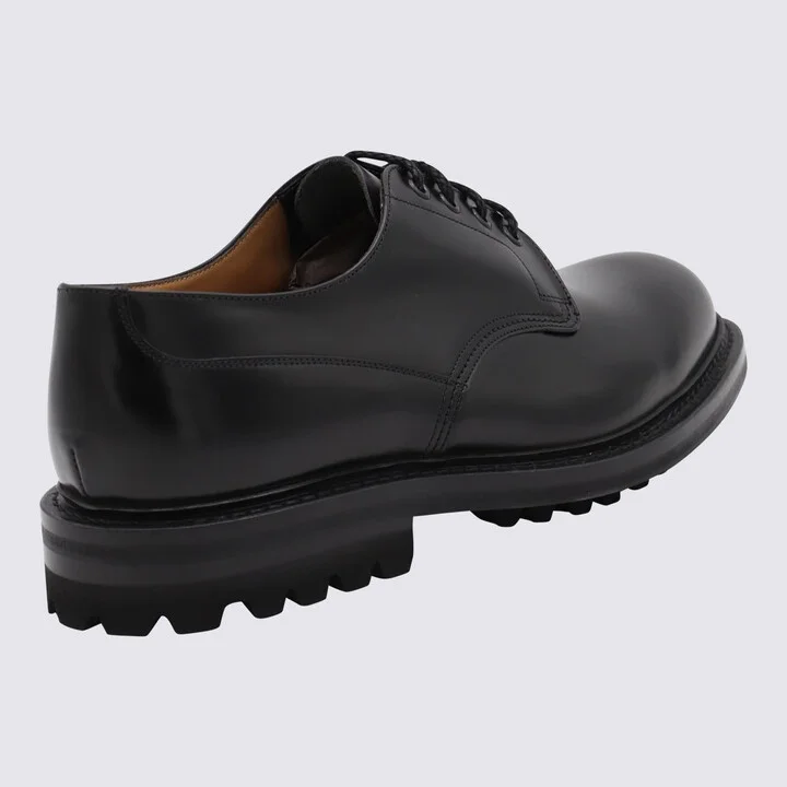 Church'S Black Leather Neil Lace Up Shoes - Image 3