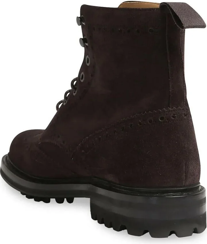 Church'S Brogue Details Suede Ankle Boots Shoes - Image 3