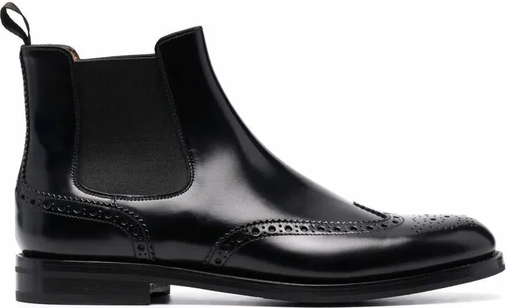 Church'S Charlize Brogue-Detail Chelsea Boots Shoes