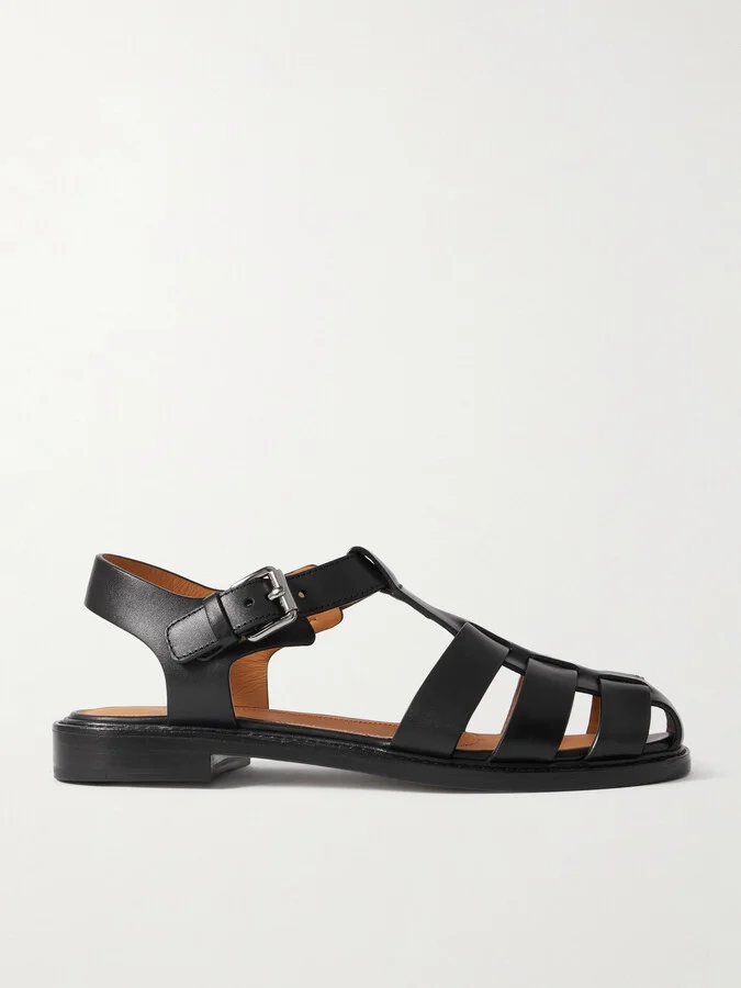 Church's - Fisher Cutout Leather Sandals - Black