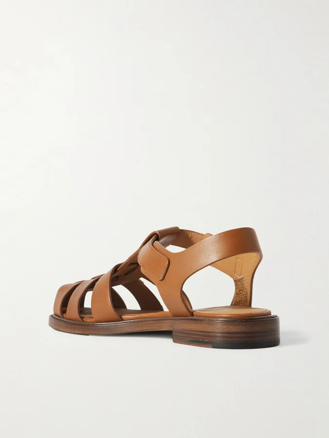 Church's - Fisherman Cutout Leather Sandals - Brown - Image 3