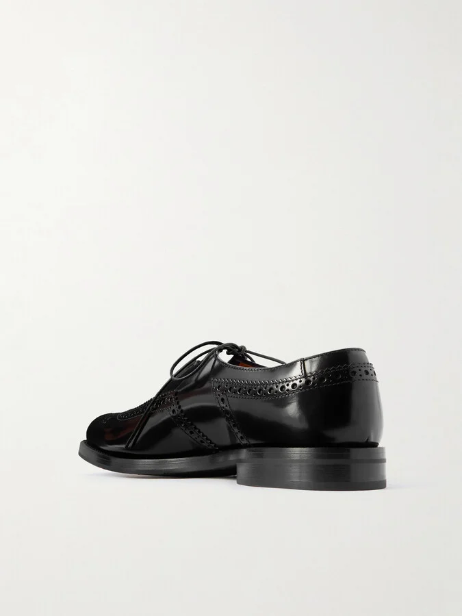 Church's - Ghillie Perforated Leather Brogues - Black - Image 3