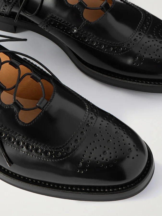 Church's - Ghillie Perforated Leather Brogues - Black - Image 4