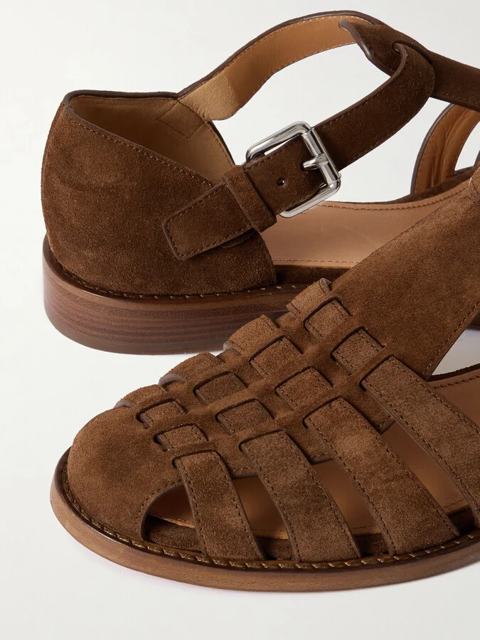 Church's - Kelsey Woven Suede Sandals - Brown - Image 4