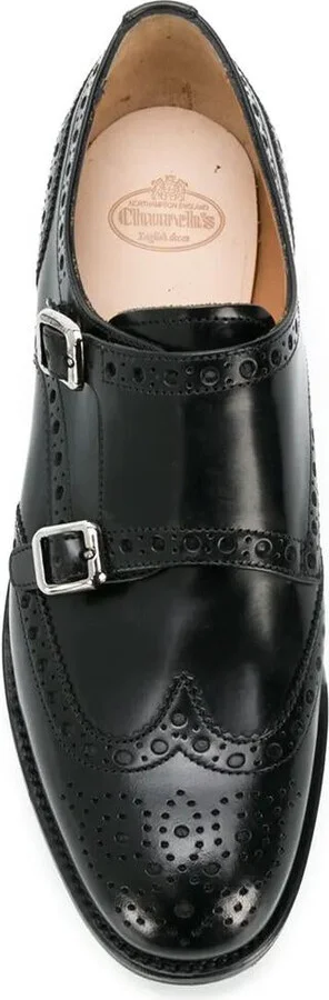 Church'S Monk-Strap Full Brogue Shoes - Image 4