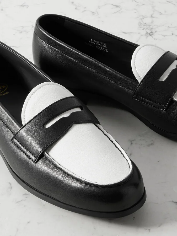 Church's - Natalie Two-tone Leather Loafers - Black - Image 4