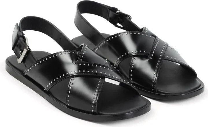 Church'S Stud-Embellished Crossover Flat Sandals Shoes - Image 2