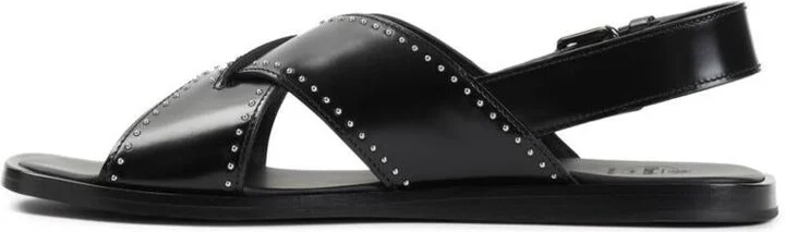 Church'S Stud-Embellished Crossover Flat Sandals Shoes - Image 4