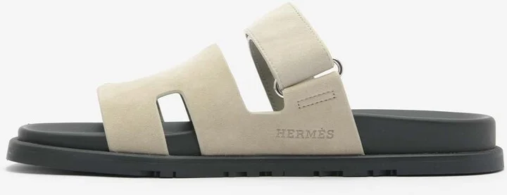 Chypre Sandals in Beige Esquise Suede - Image 2