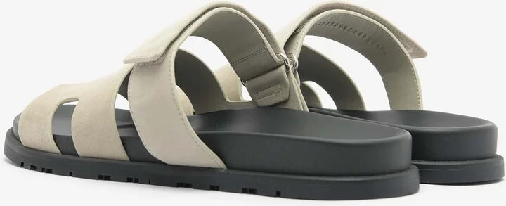 Chypre Sandals in Beige Esquise Suede - Image 3