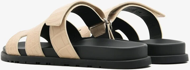 Chypre Sandals in Beton Matte Alligator - Image 3