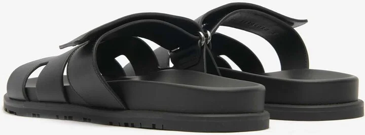 Chypre Sandals in Black Calfskin - Image 3