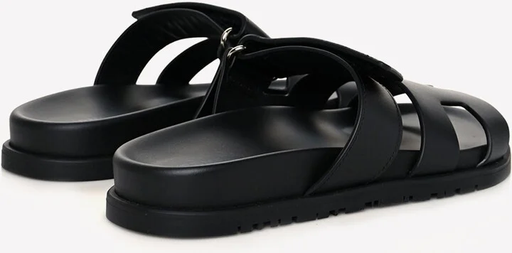 Chypre Sandals in Black Calfskin - Image 2