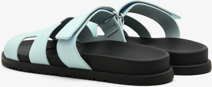 Chypre Sandals in Bleu Brume Epsom Leather - Image 3