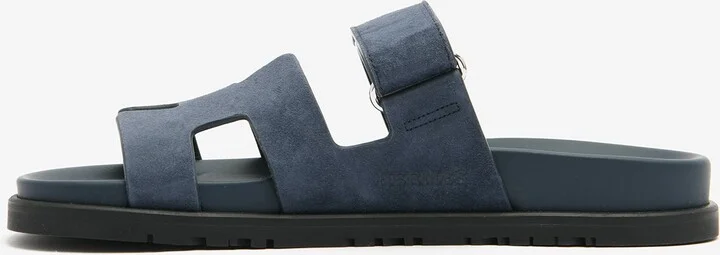 Chypre Sandals in Bleu Celeste Suede Leather - Image 3