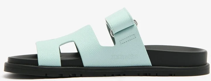 Chypre Sandals in Bleu Cristaux Epsom Leather - Image 2