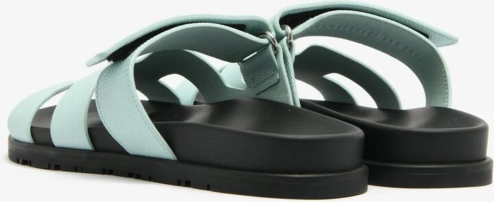 Chypre Sandals in Bleu Cristaux Epsom Leather - Image 3