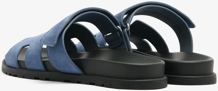 Chypre Sandals in Bleu Turquin Suede Leather - Image 3