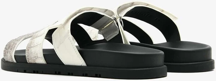 Chypre Sandals in Himalaya Blanc Niloticus Crocodile - Image 3