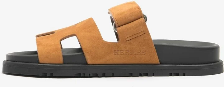 Chypre Sandals in Naturel Suede - Image 2
