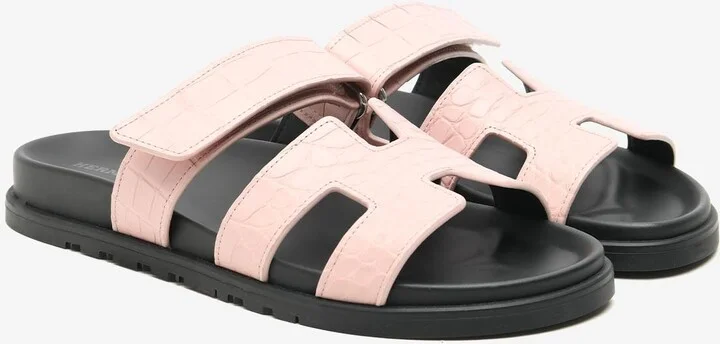 Chypre Sandals in Rose Aquarelle Matte Alligator - Image 2