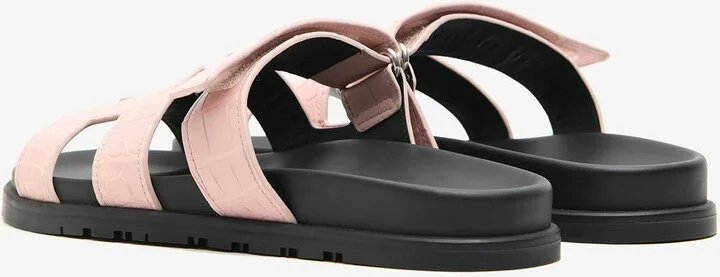 Chypre Sandals in Rose Aquarelle Matte Alligator - Image 3