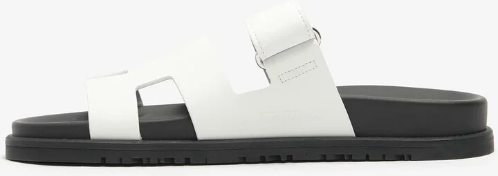 Chypre Sandals in White Calfskin - Image 2