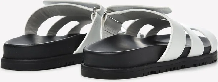 Chypre Sandals in White Calfskin - Image 2
