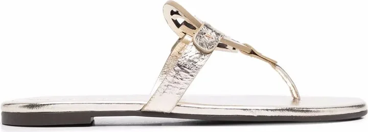 Ciabatte Miller metallic-effect sandals
